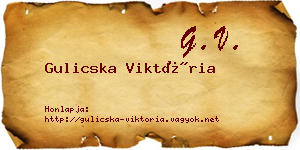 Gulicska Viktória névjegykártya